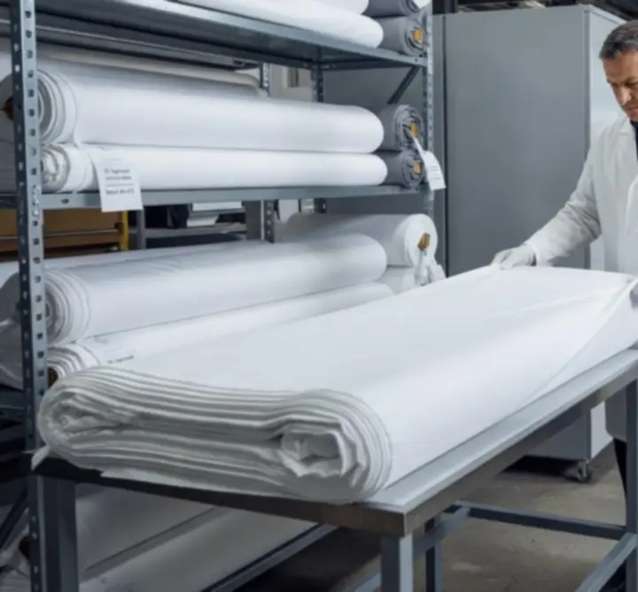 Produkcja technicznych tekstyliów w nowoczesnym zakładzie