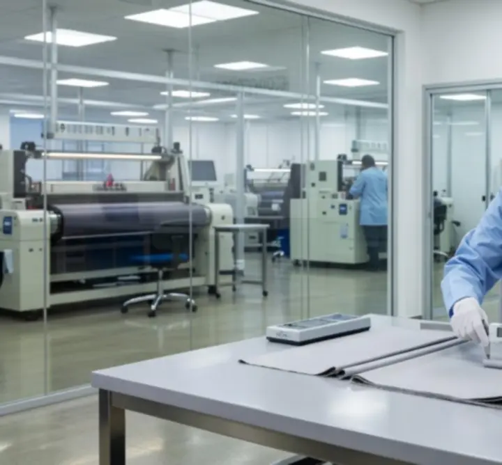 Specjalista przeprowadzający kontrolę jakości tkanin