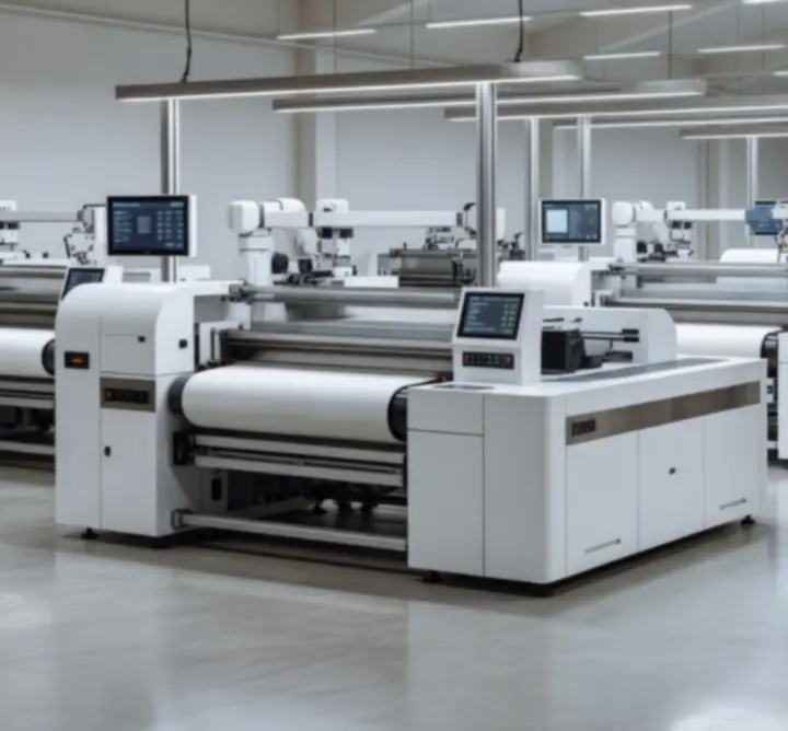 Przemysłowa hala produkcyjna Janusz Kluba Combat Hog z zaawansowanymi maszynami tekstylnymi