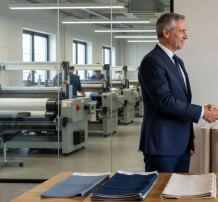 Dokumentacja i próbki tkanin prezentujące zrealizowane projekty